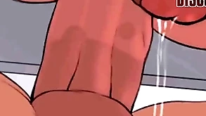 Drool sucked by boar