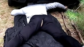 Unperceived man fucks a get make an issue of drift of guy / russian wickedness in make an issue of forest / horrorporn