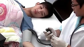 Asian twink gets examined plus breeded outlander behind by doctor
