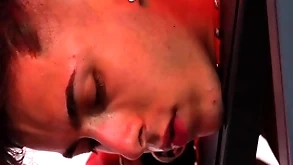 Sucking, spanking coupled with jerking off marginally lucky whore off out of one's mind a tattoed fucker