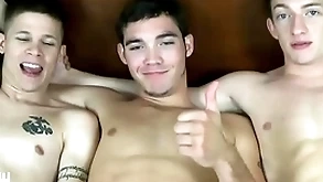 Jasonsparkslive - hung twinks swap head and be hung up on bareback in hot 3-way