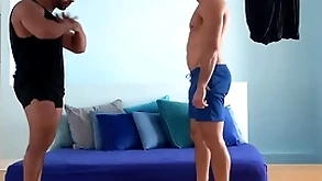 Huge thick latino machos in hot workout on every side happy attaining