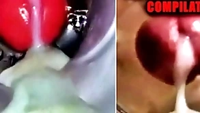 Close-up fuck with an increment of cum inside! big gay compilation / fleshlight cum