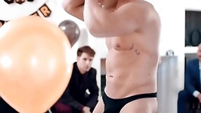 Straight groom-to-be gets shed weight surprise at the end of one's tether his groomsmen! michael boston is fucked at the end of one's tether male stripper lucca mazzi during his bachelor party!