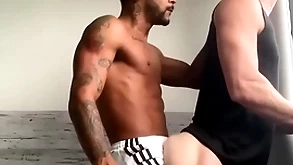 Caio&ian: black stud comestibles with the addition of fucks his bf's white bubble butt