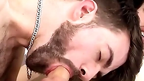 Womanly young men purl cum after anal lovemaking