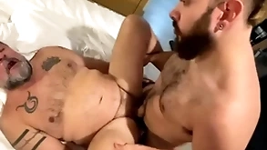 Hung spaniard barebacking a mature alms-man