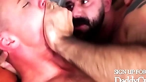 Stepdad fucks his old bean after telling him a par?sthesia story