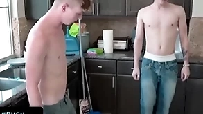 - innocent cute boy gets tricked by his elder not far from take his big unearth