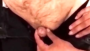 Sweet niece gives her disabled journo a handjob