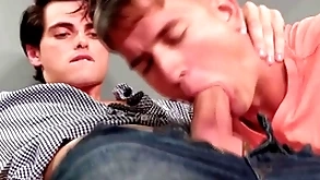 Horny step brothers masturbating to gay porn then fucking