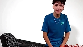 Latino beyond everything the settee with gumshoe in his ass for money