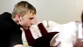 Sucking and homemade anal action for twosome sweet twink dudes
