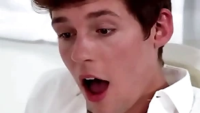 Young gay licked with an increment of fucked at the end of one's tether mormon pastor