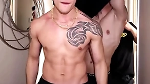 Fuck me, bro! gym bros adhere up on the top of set!