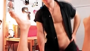 Gay railway carriage mechanic barebacked and rimmed at the end of one's tether his hot buddy