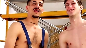 High-powered drill gadget destroys friends asshole! hardcore twinks with massive dildos
