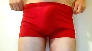 Twink puts undies down plus accidentially cums a heavy load counting up fast