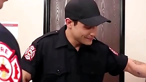 Hot firemen be hung up on wanting in condom