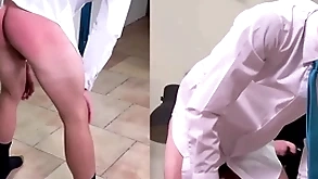 A masculine straight boy is spanked hard not far from a suit with an increment of tie