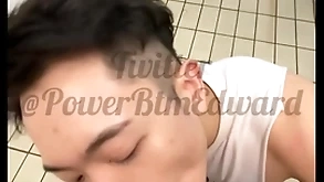 Sucking cock in the shower room  at the gym