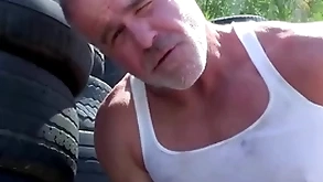 Trailertrashboys hunky dilf dale savage jerks retire from outdoor