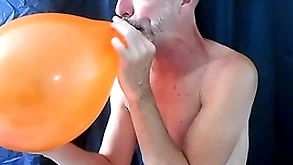 Balloon play with horny unconcerned dilf richard lennox