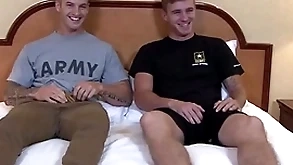 Activeduty straight & sexy military muscle hunks bareback lose one's heart to