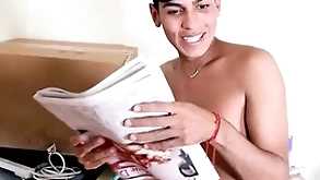Older white instrumentalist stepbrother pays off young twink latino paper route so they can fuck pov