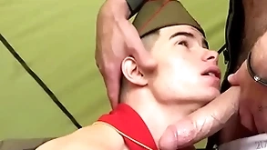 Tiny twink enjoying big meaty cock in mouth and in hole bareback-scoutboys.net