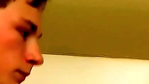 Good looking twink plays with his learn of back the shower simply