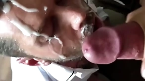 Epic stupendous cumshot in excess of my exposure burly dick