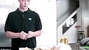 - fit guy finds out his little stepbro is measuring his dick increased by helps him get hard