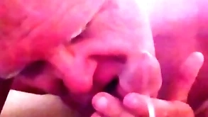 Old grandpa licks a man's load of shit while hose down is spewing cum