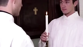Twink doll altar brat mason anderson fucked by father fiore during training