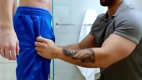 Showerbait rough shower roger with two hunks