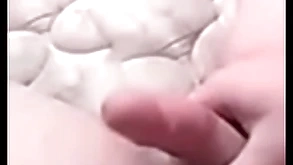Young little shaver jerking off small dick
