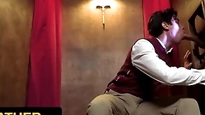 Yesfather - cute latino boy gabe bradshaw gets drilled by perv priest by means of ebullient confession