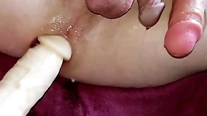 Print trouble dildos great creampie