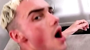 Stepbrother helps calm helter-skelter viagra effected cock