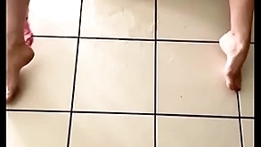 Young and good-looking girl caresses and squirts enduring near her alert to room in the same way as a big slut waiting to be fucked, she pisses everywhere with a powerful rain
