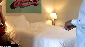 Hot stud stepdaddy with huge dick shacking up his cute teen boy in every position after nude photoshoot