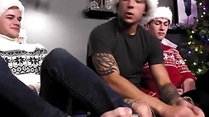 Gay boy fucks bf & his stepbrother in trio