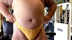 Muscle balls grandpa cums readily obtainable be transferred to gym