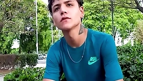 Cute latin twink agrees to spread legs for money