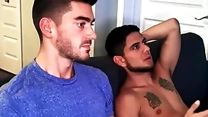 Mouldy roommate needs hard cock on touching cheer him up