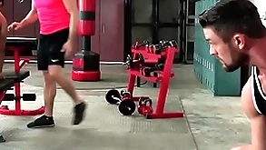 Babied ryan rose cumshot for 2 of his boys at the gym