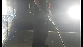 Steamy piss in the headlights