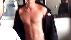 Very sexy and shy tall sportsman gets head subscribe to see him cum