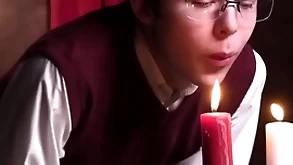 Catholic house-servant notices that has a boner which leads him to get hold of his knees to suck it - unclebangs